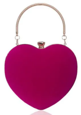 1125 - HOT PINK HEART PURSE