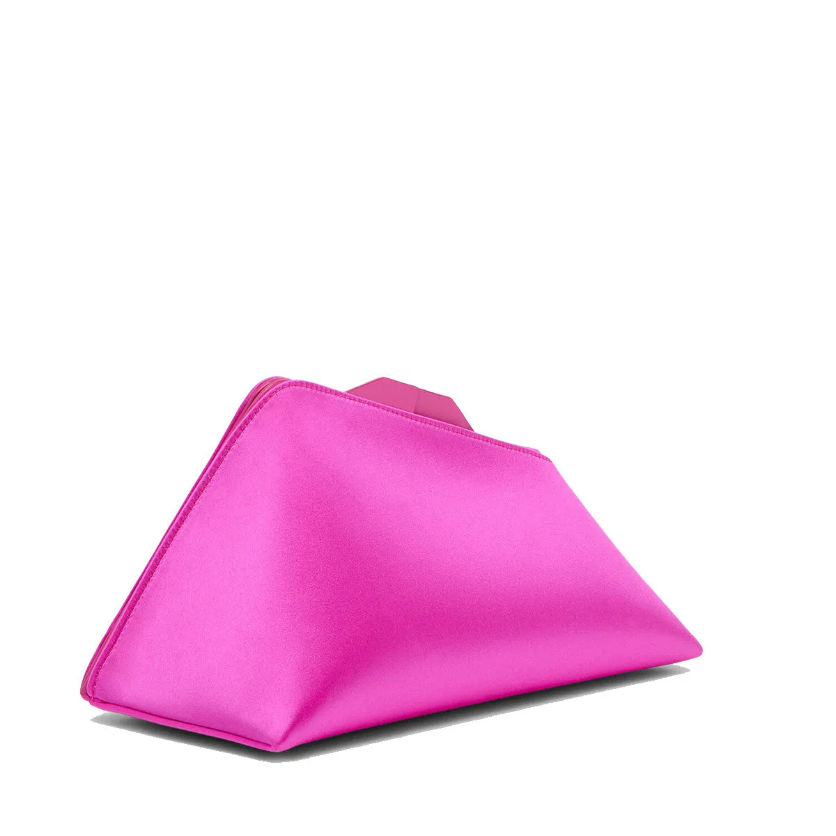 ''8.30PM'' Satin Oversized Clutch, Fushia