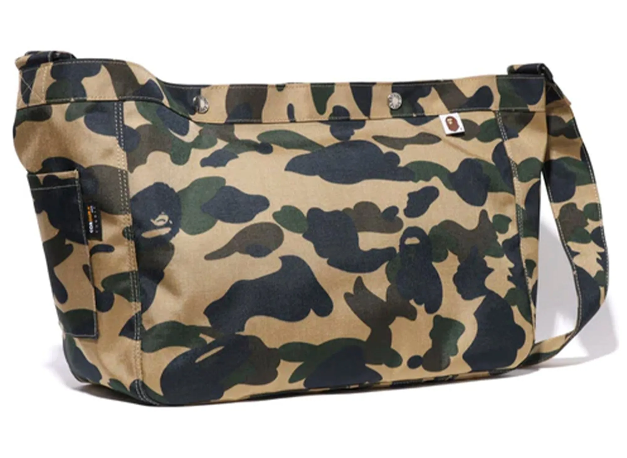 A Bathing Ape 1st Camo Cordura Shoulder Bag in Yellow xld