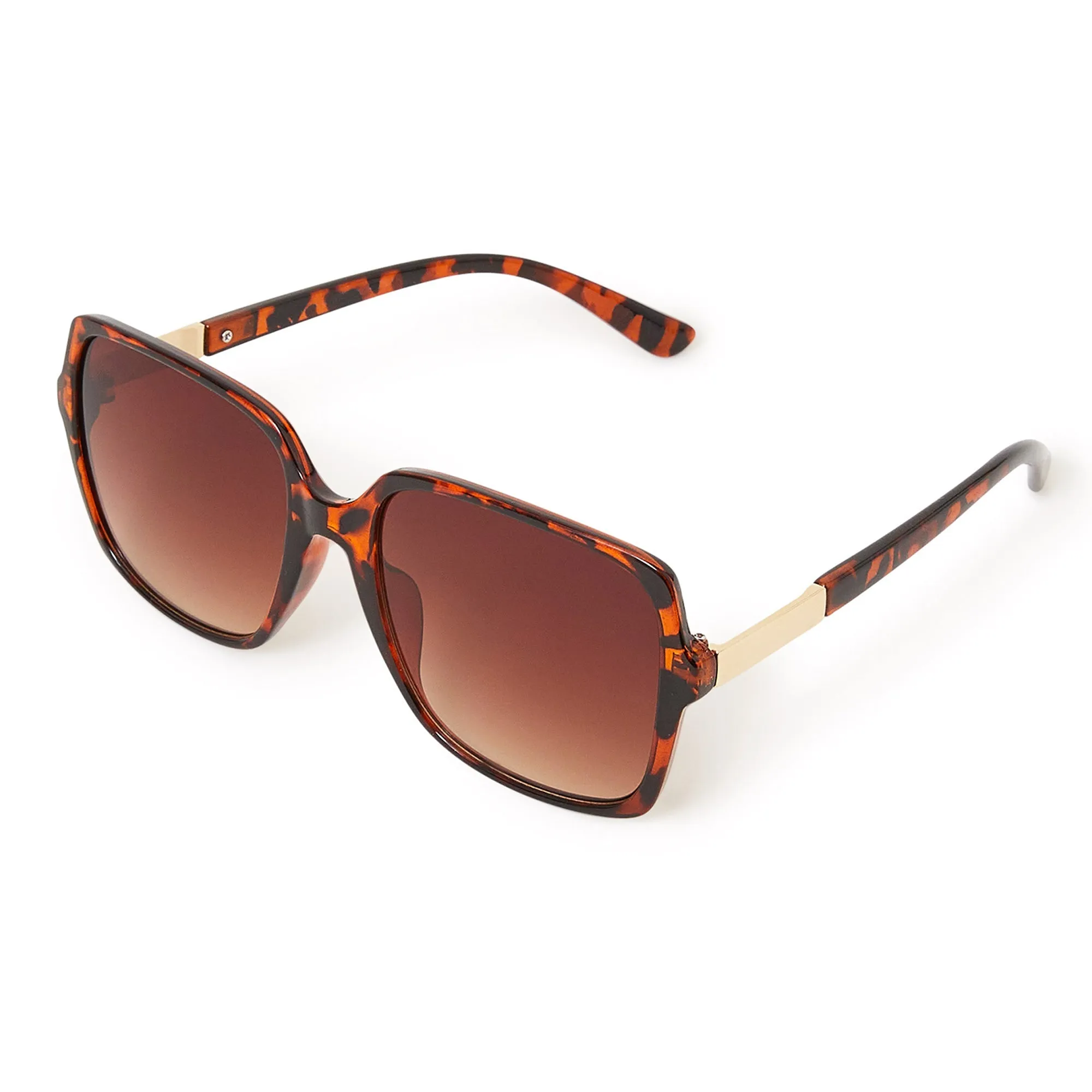 Accessorize London Women's Tortoise Shell Square Sunglasses