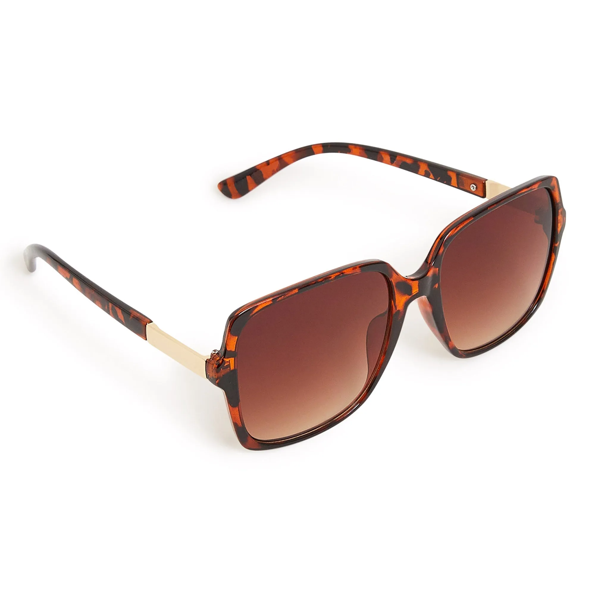 Accessorize London Women's Tortoise Shell Square Sunglasses