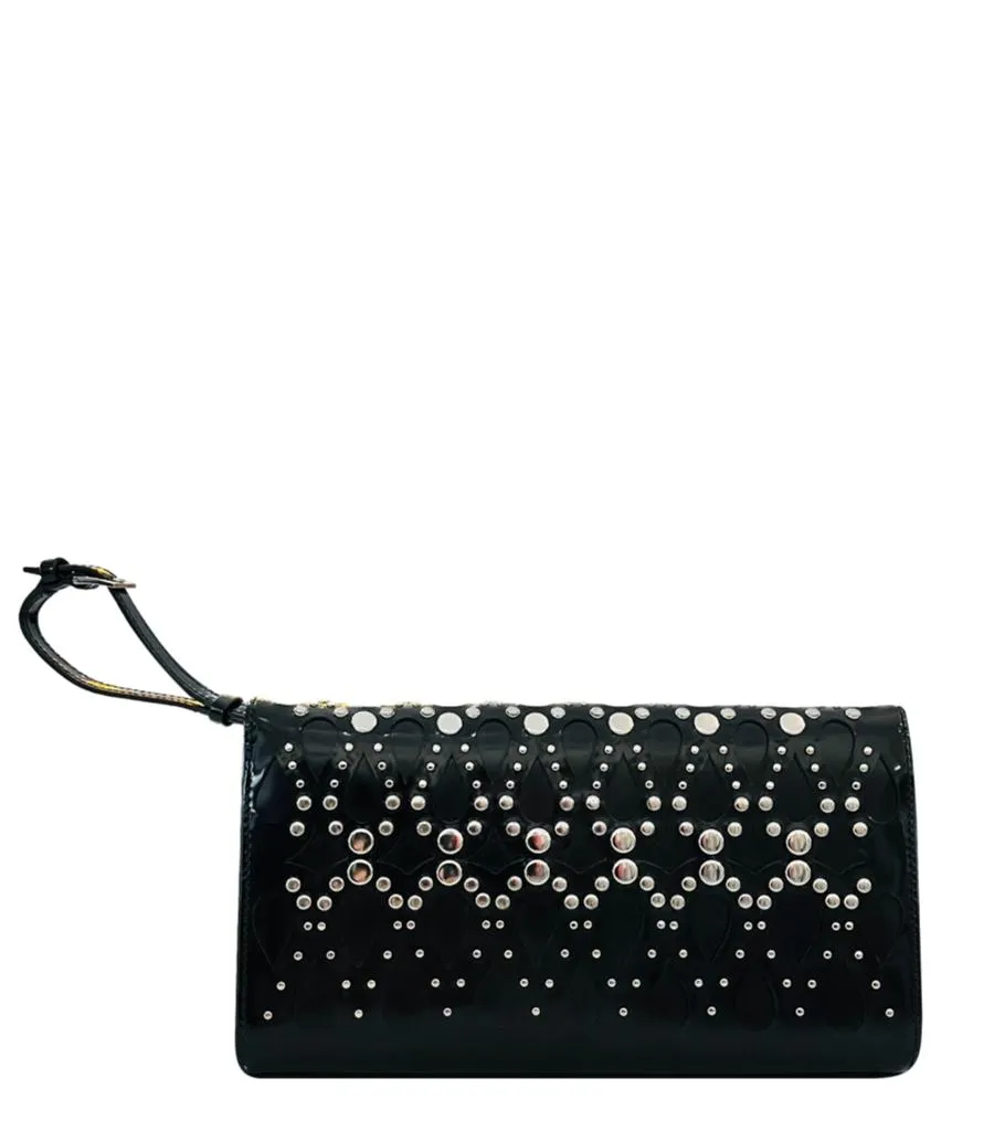 Alaia Studded Leather Clutch Bag