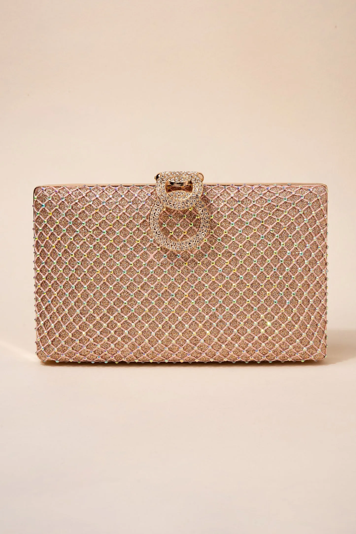 Avis Rhinestone Netting Evening Bag