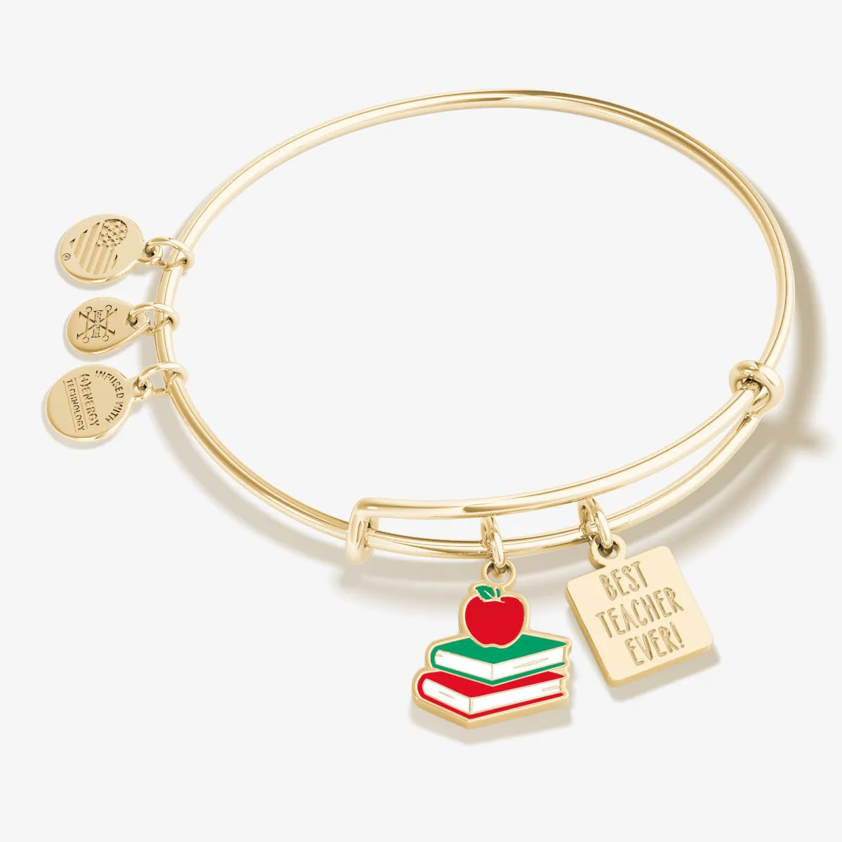 'Best Teacher Ever' Charm Bangle Bracelet