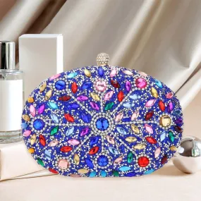 Blue Marquise Stone Accented Bling Evening / Clutch Bag