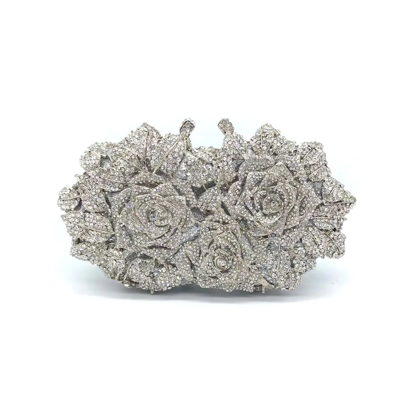 Bridal Inlaid Rhinestone Rose Clutch, Evening Bag, Prom Clutch-i7bags