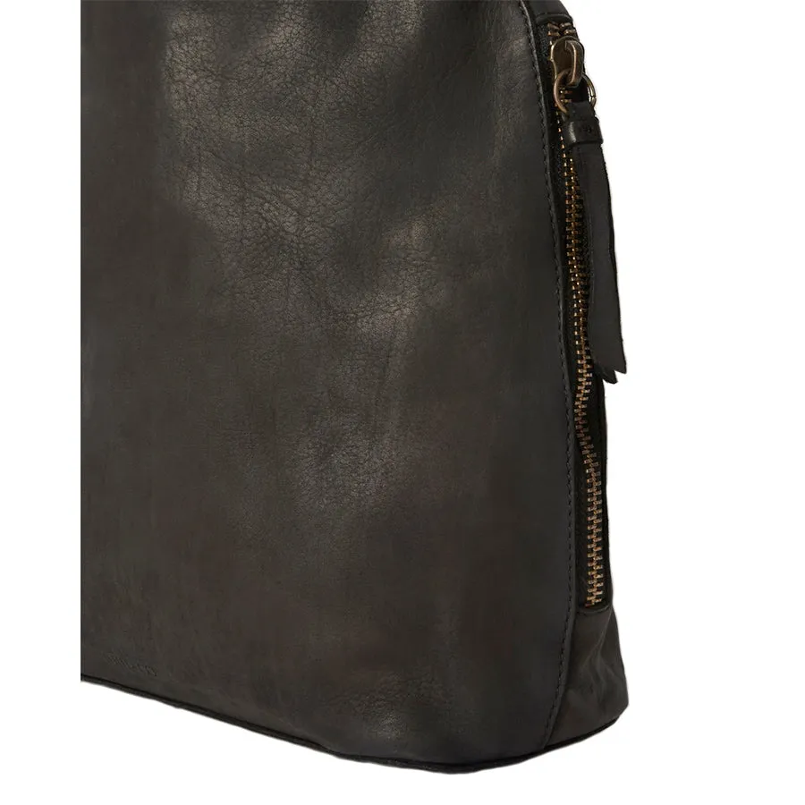 BUCKET TOTE - BLACK LEATHER