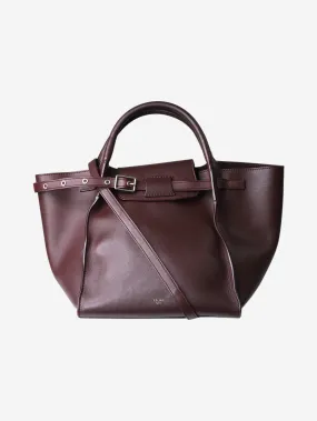 Burgundy small Big two-way tote bag