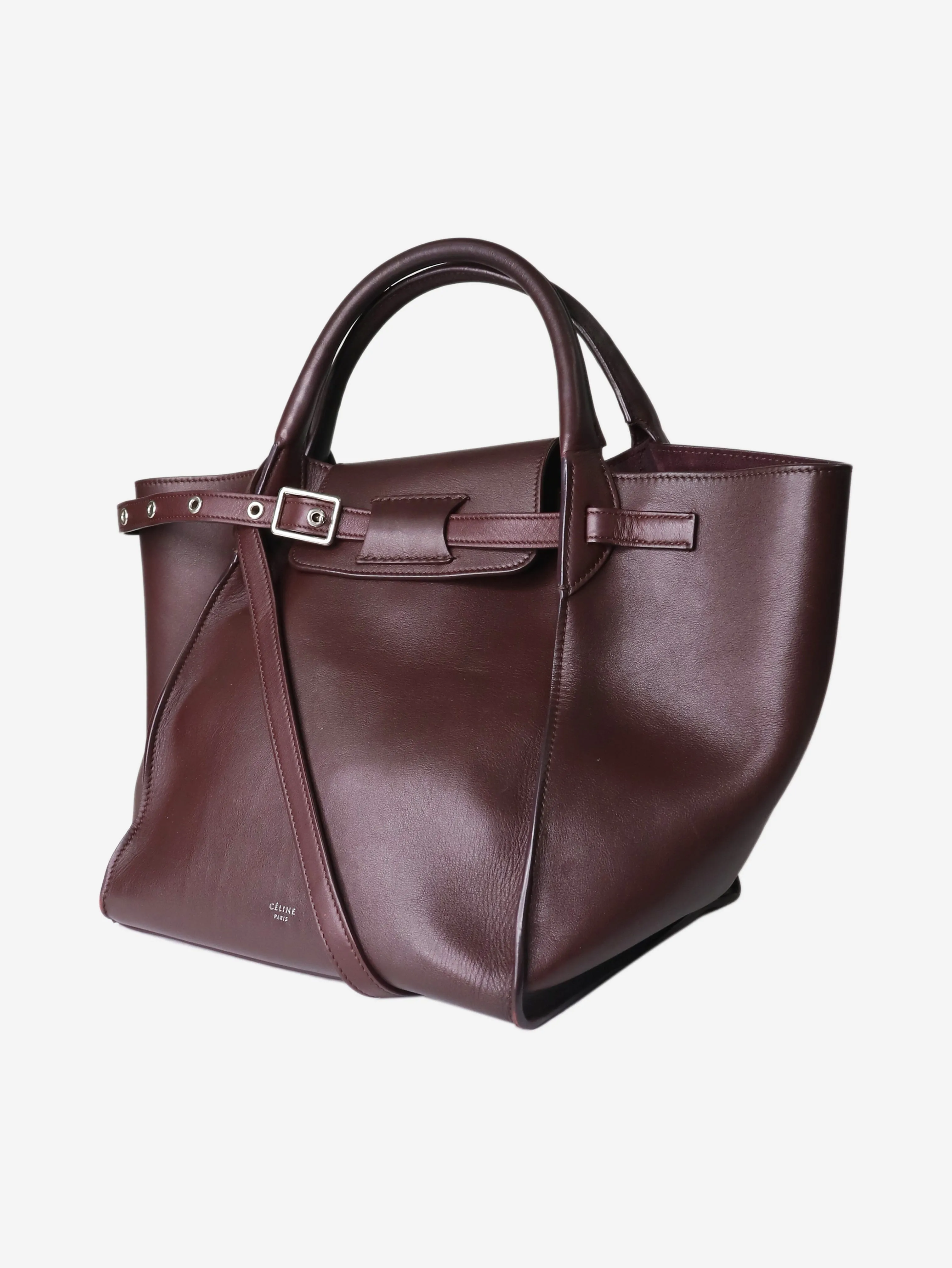 Burgundy small Big two-way tote bag