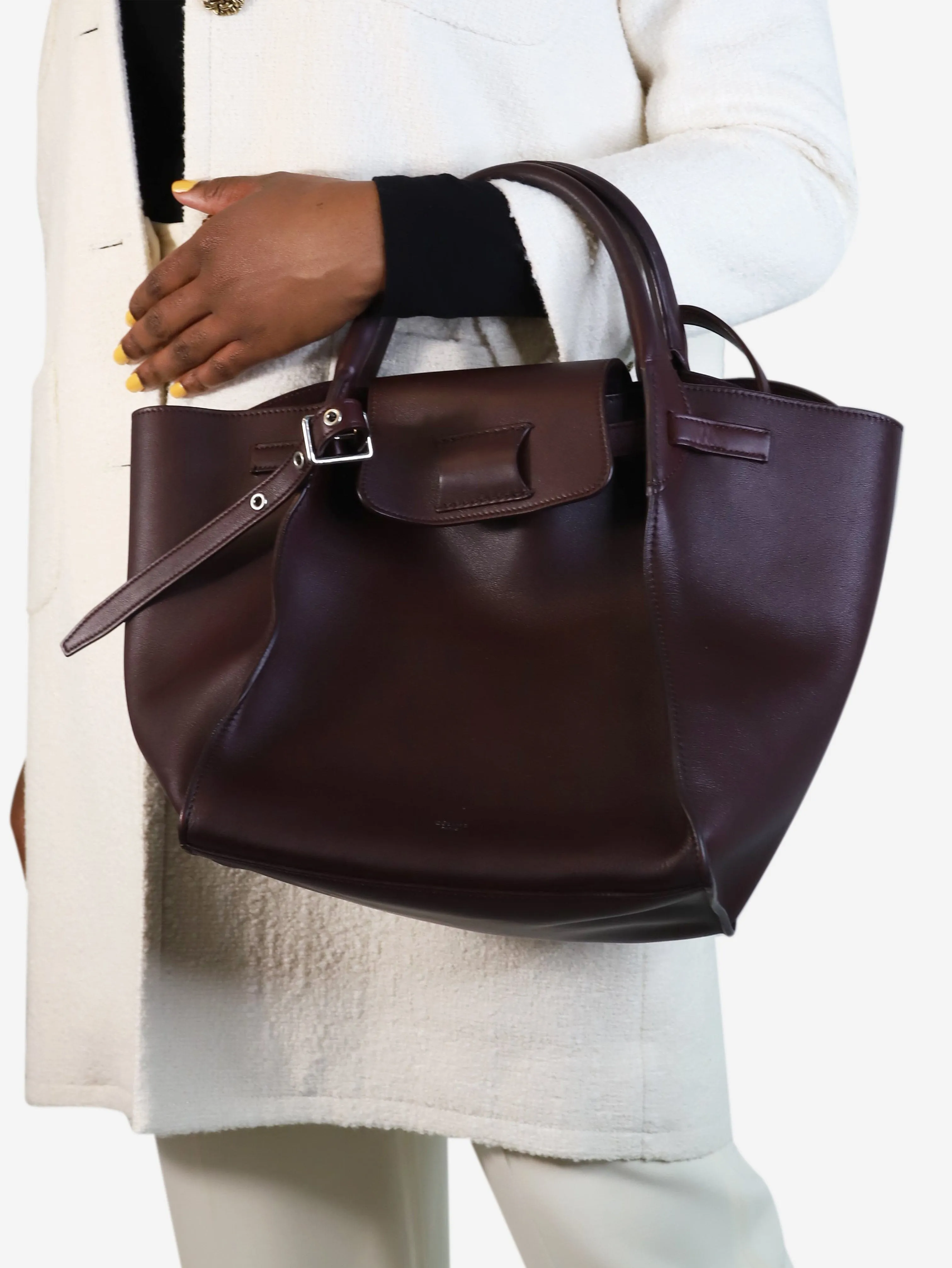 Burgundy small Big two-way tote bag