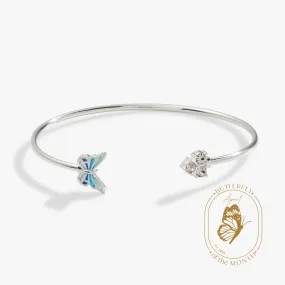 Butterfly   Crystal Flex Cuff Bracelet