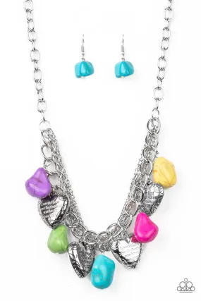 Change of Heart Multicolored Stone Necklace - Paparazzi Accessories