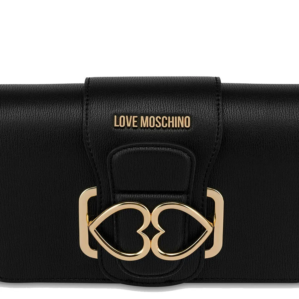 Clutch Donna con Tracolla LOVE MOSCHINO linea Love Bridge Nera