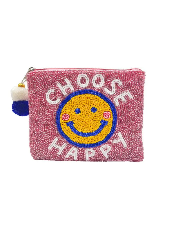 Coin Purse - PINK CHOOSE HAPPY