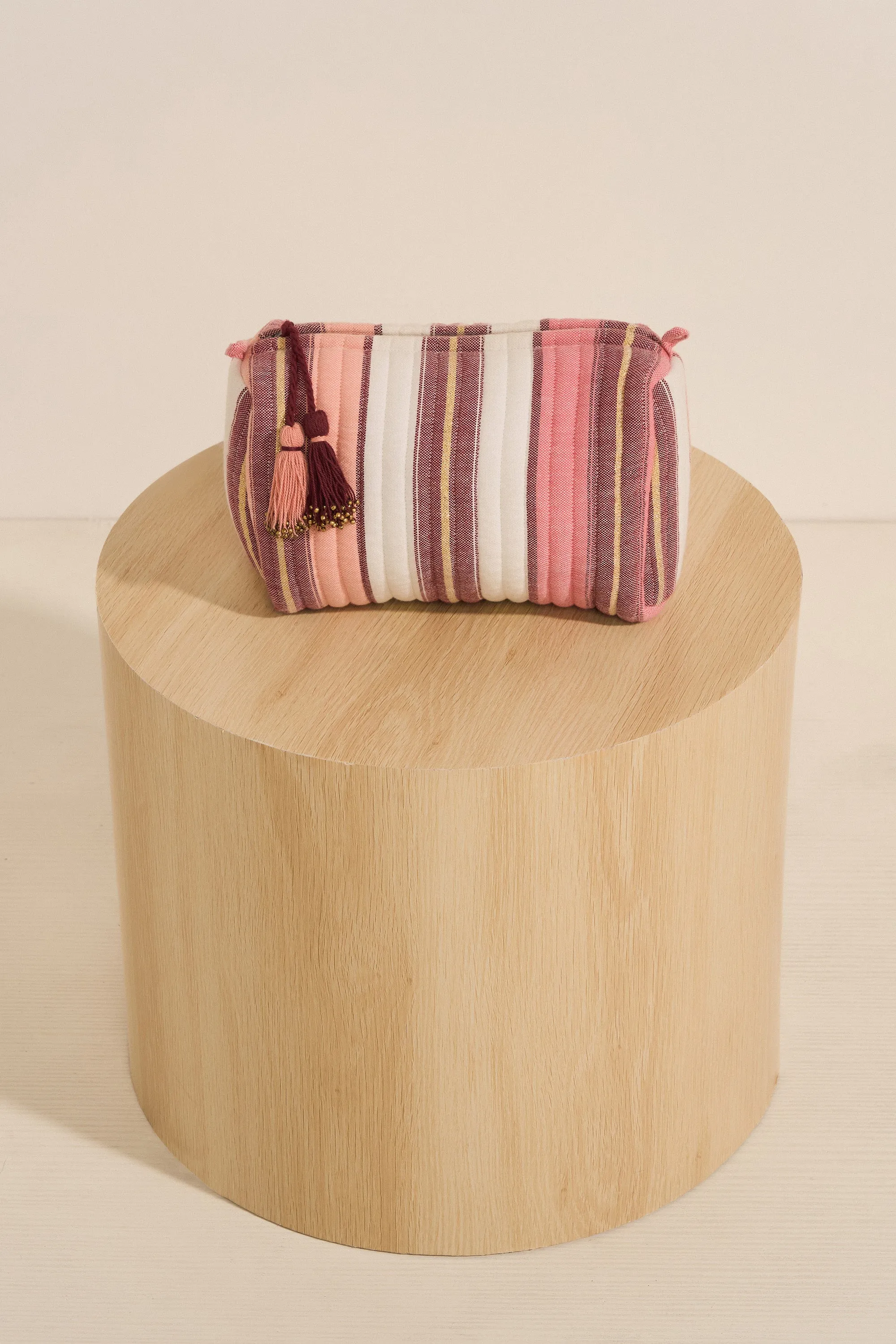 Coral Fez Stripe Toiletries Bag