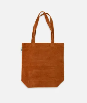 Corduroy Simple Tote - Rust