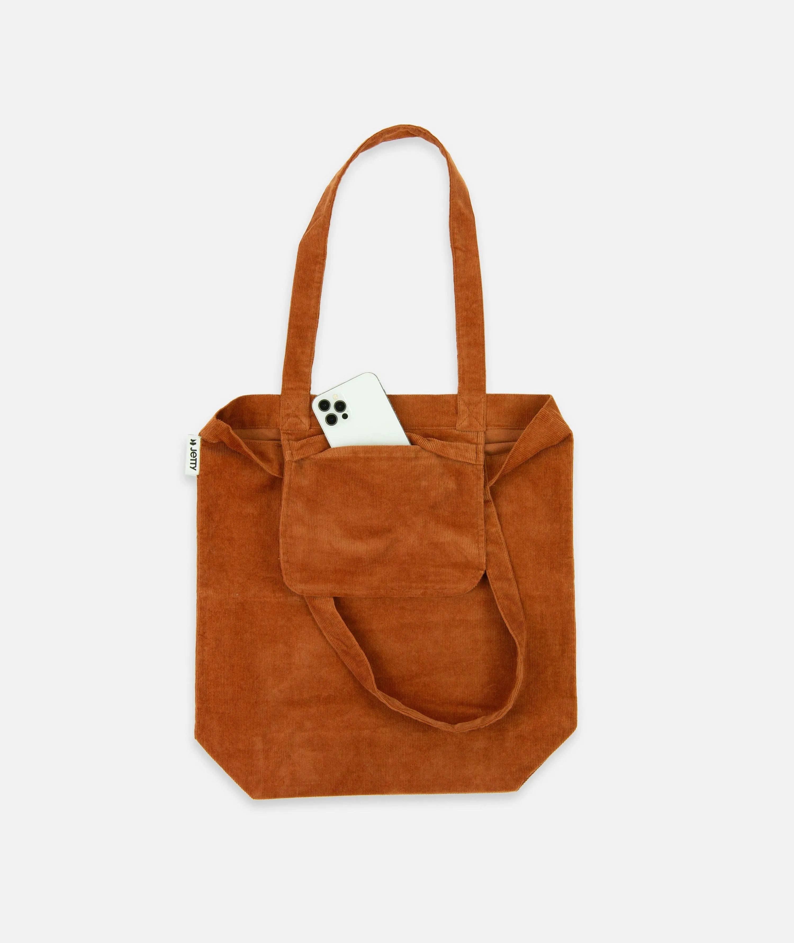 Corduroy Simple Tote - Rust