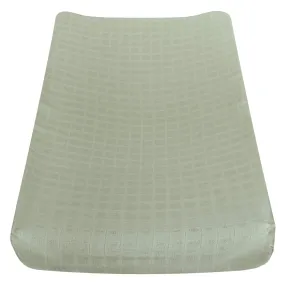 Cotton muslin change pad cover - kaki