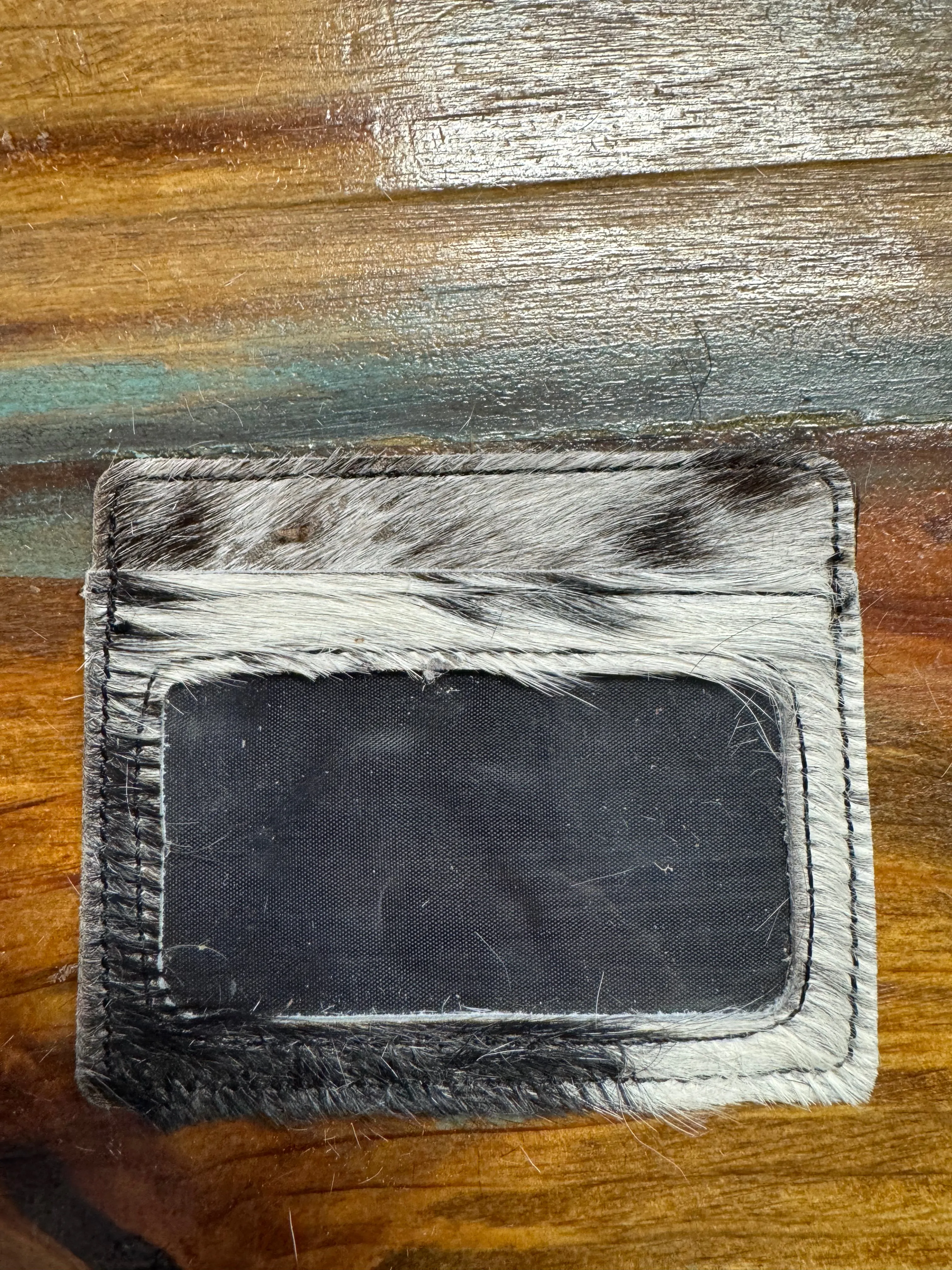 Cowhide Credit Card Wallet with DL Window