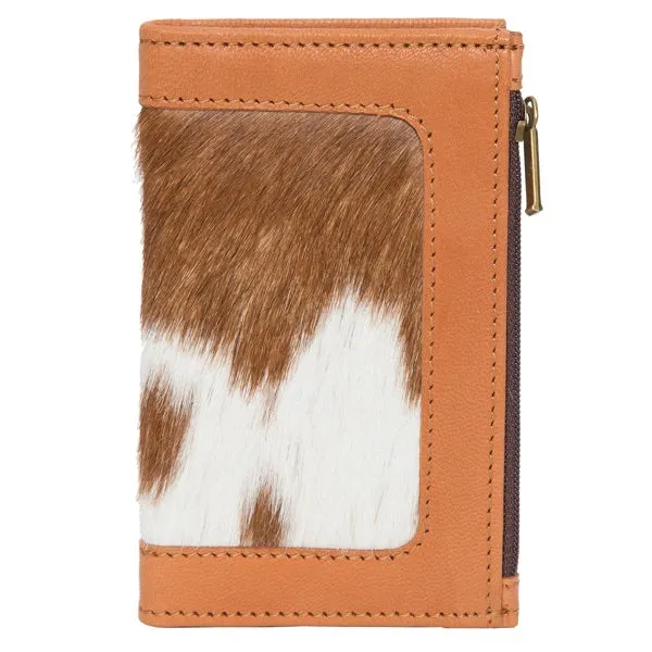 Cowhide Purse - Tan/White