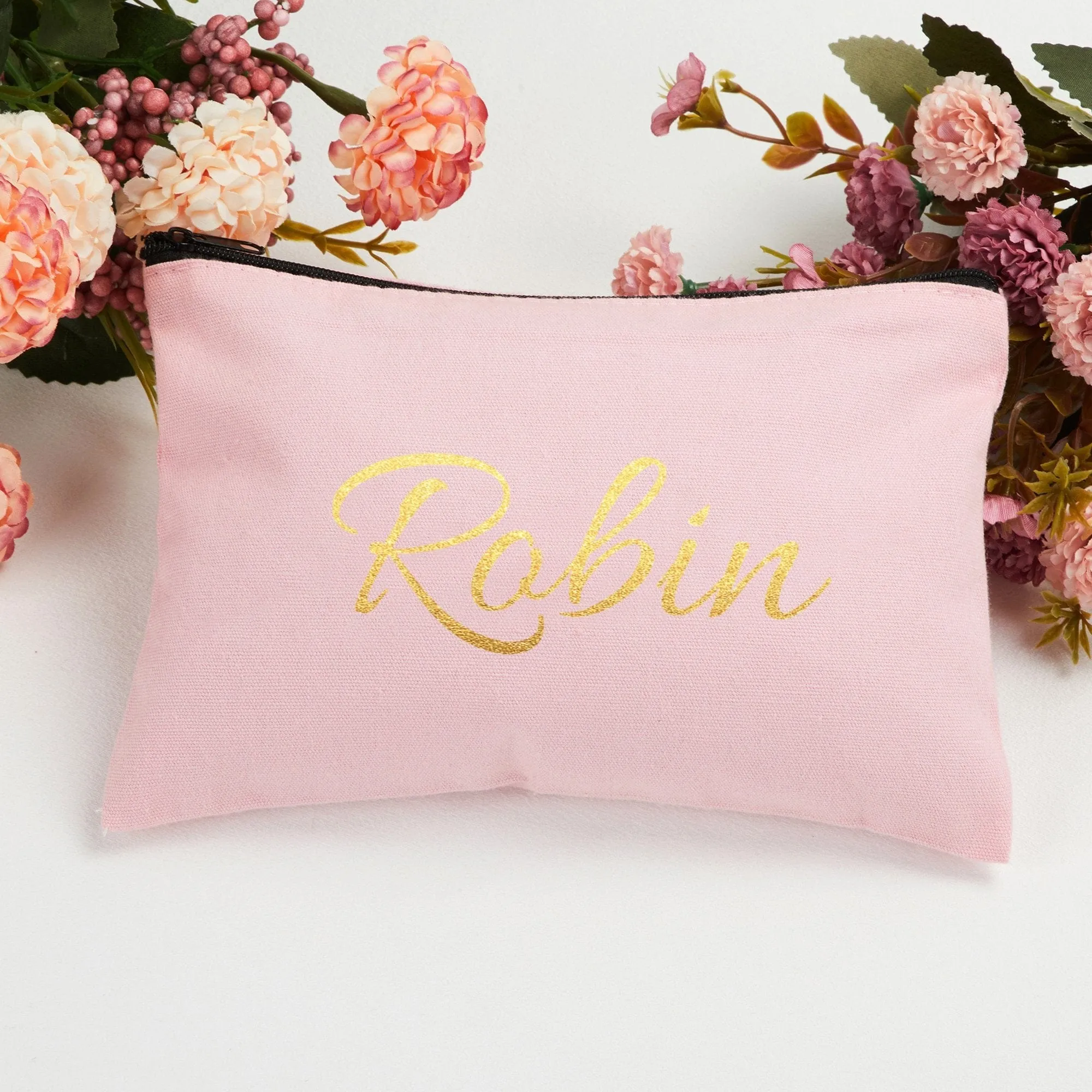 Custom Name Makeup Bag Toiletry Bag Bridesmaid Proposal Custom Clutch