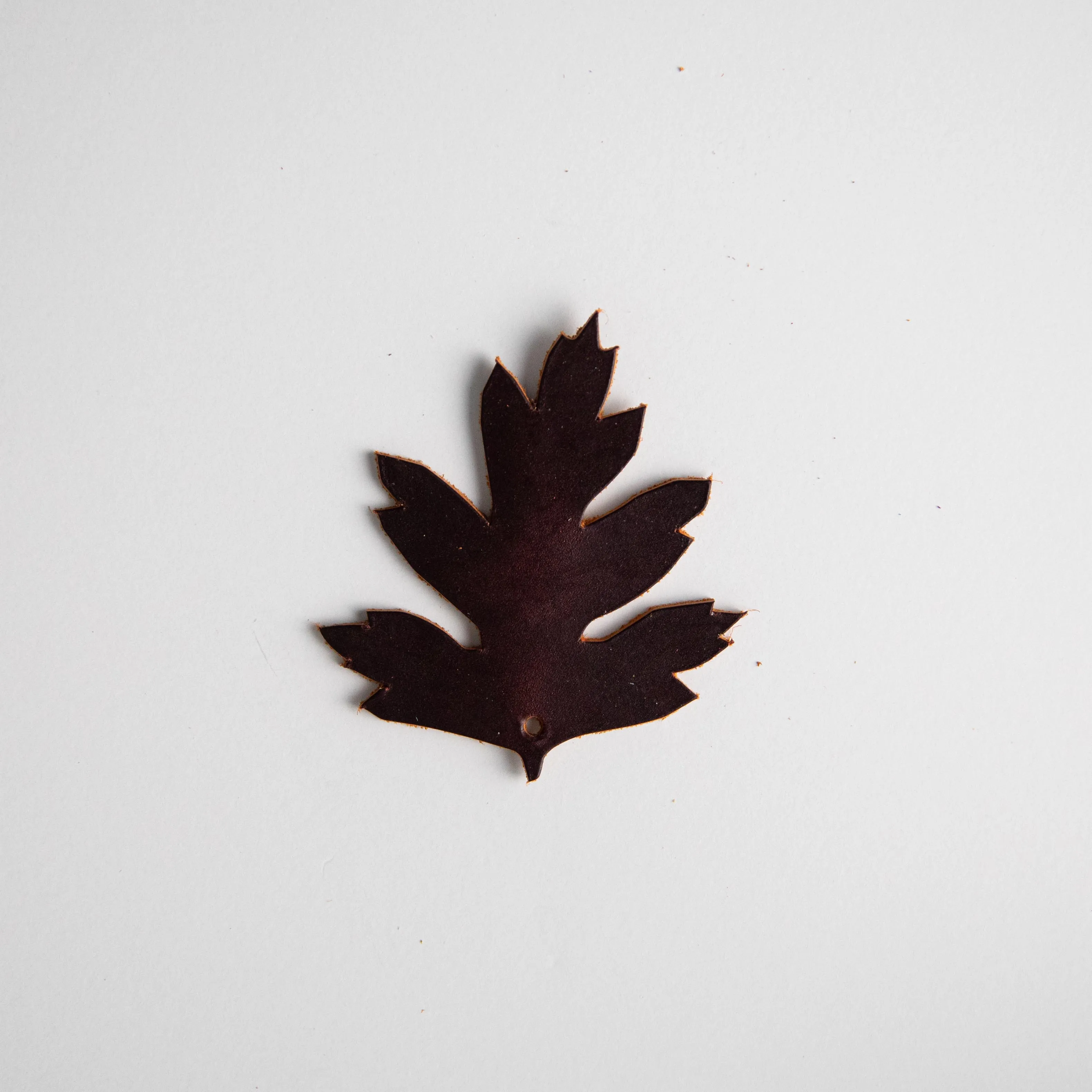 Dark Red Leaf Charms