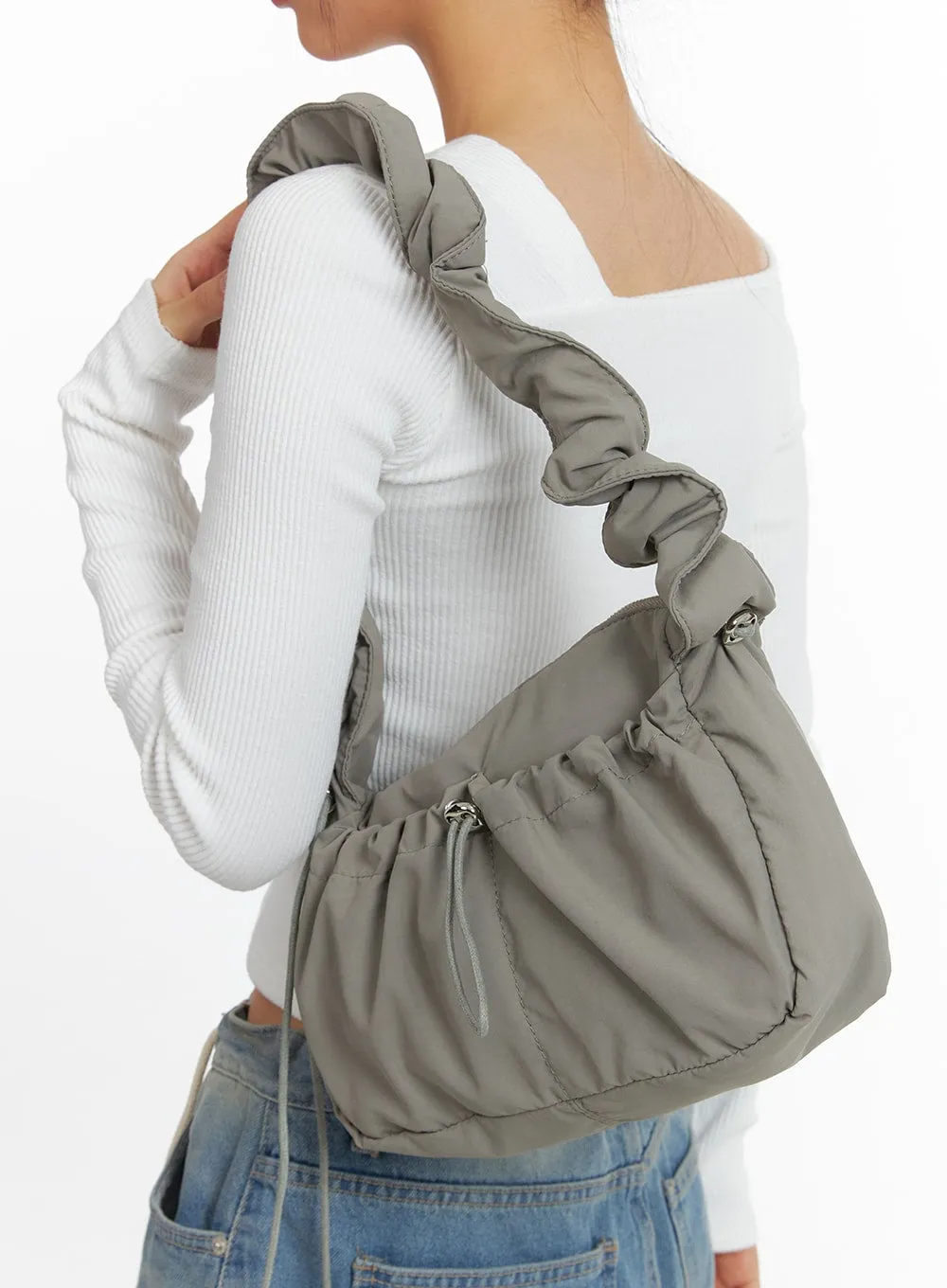 Drawstring Padded Shoulder Bag CJ429