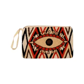 Embroidered Eye Clutch