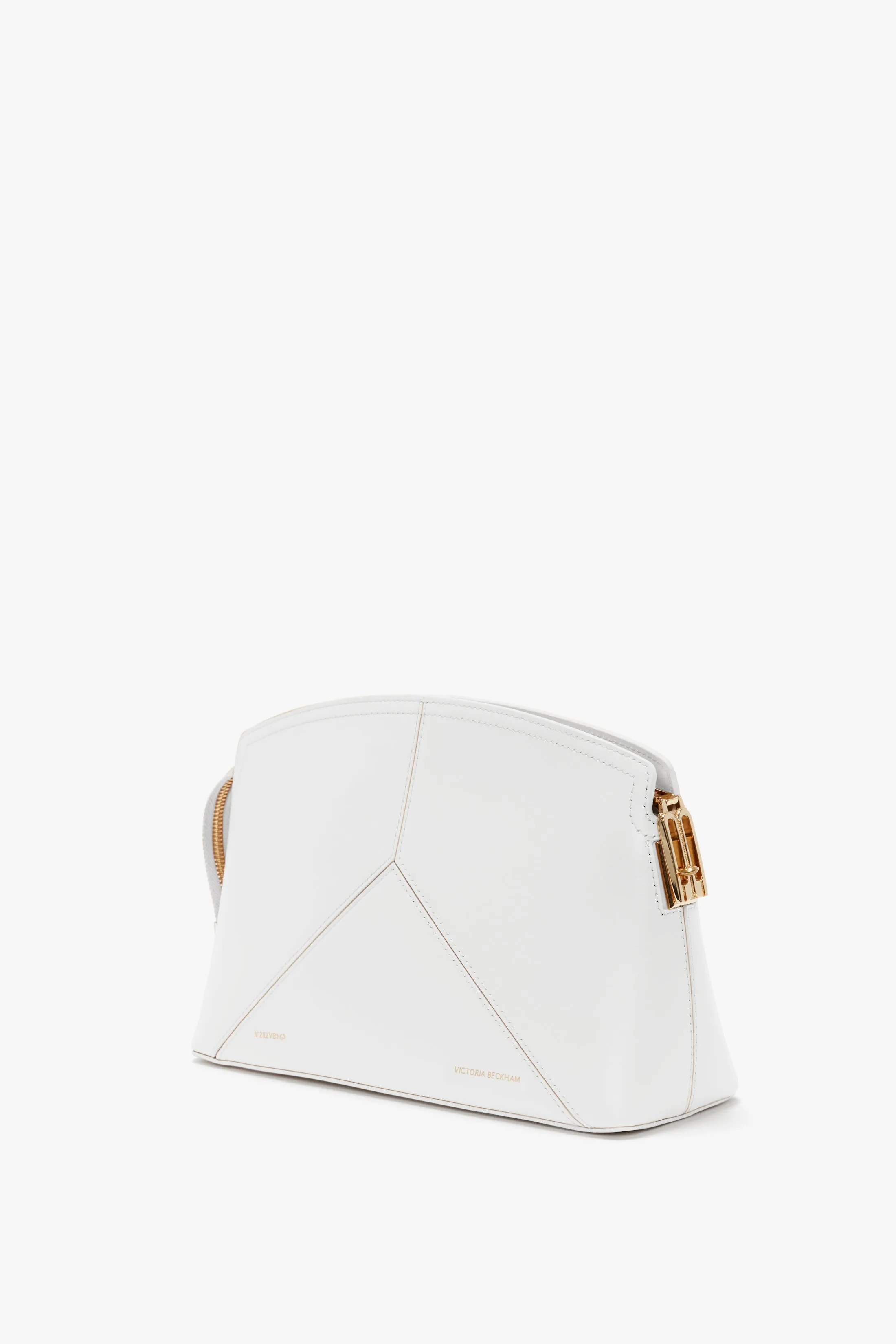 Exclusive Victoria Clutch Bag In White Leather