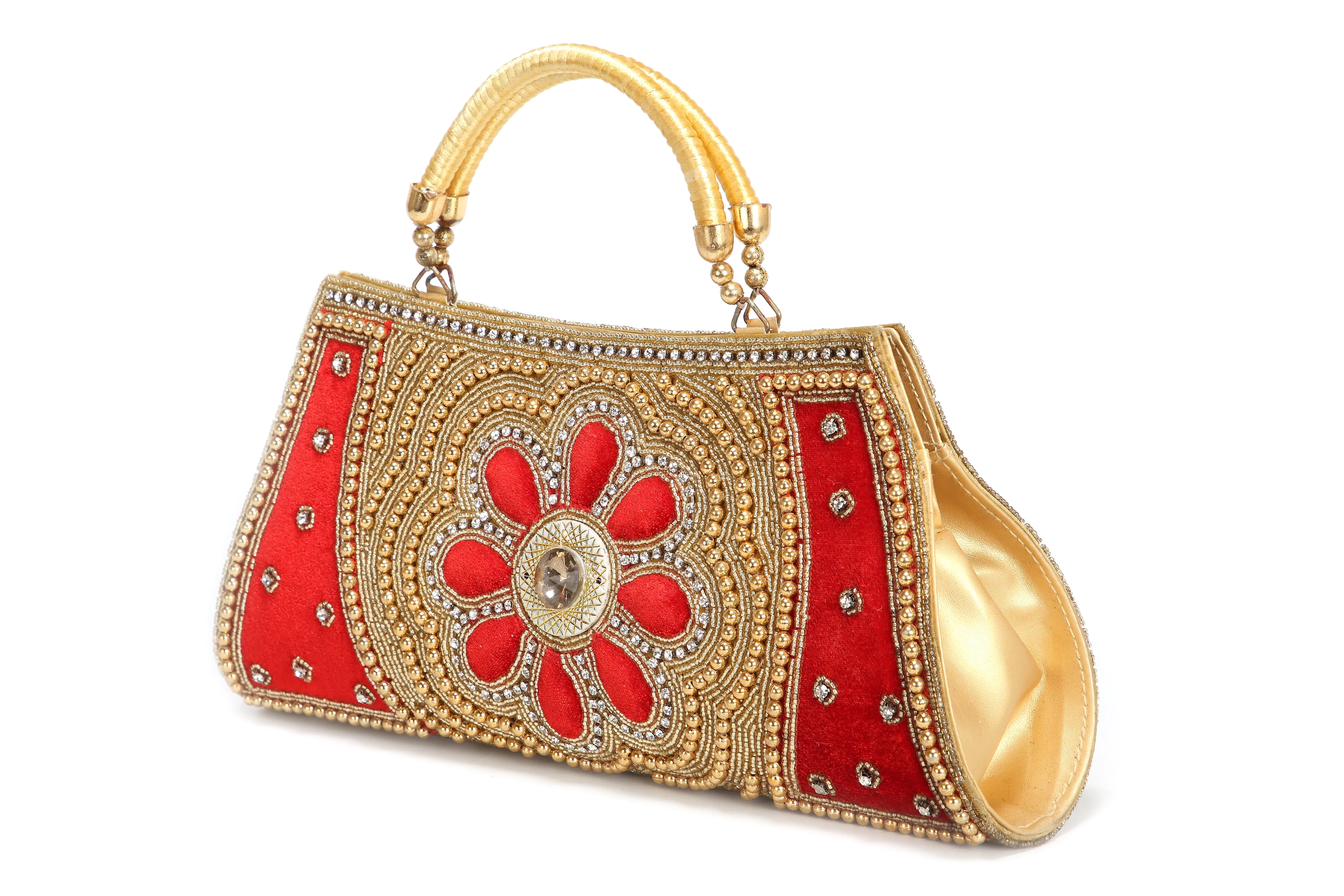 Floral Embroidered & Sequin Ladies Clutch