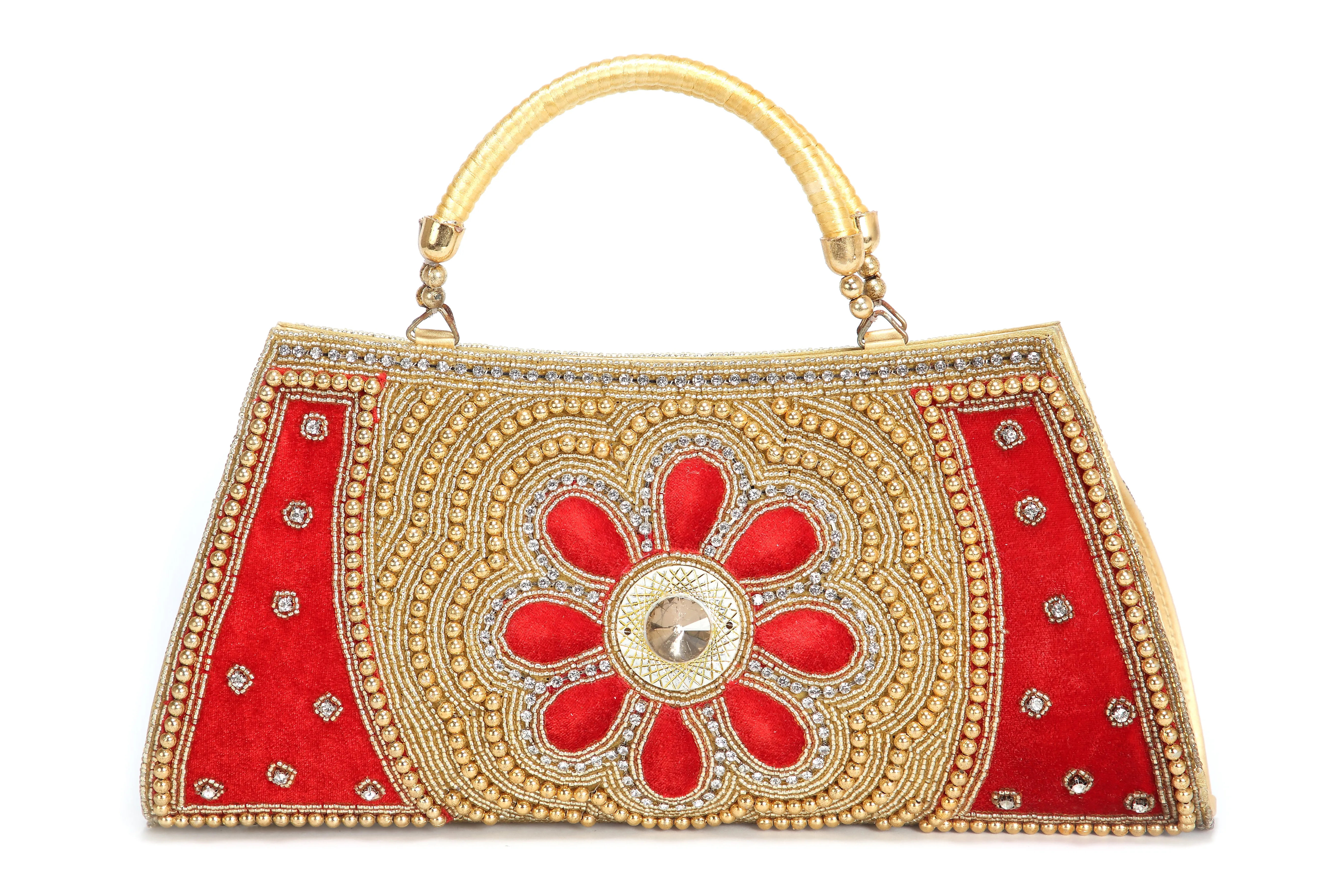 Floral Embroidered & Sequin Ladies Clutch