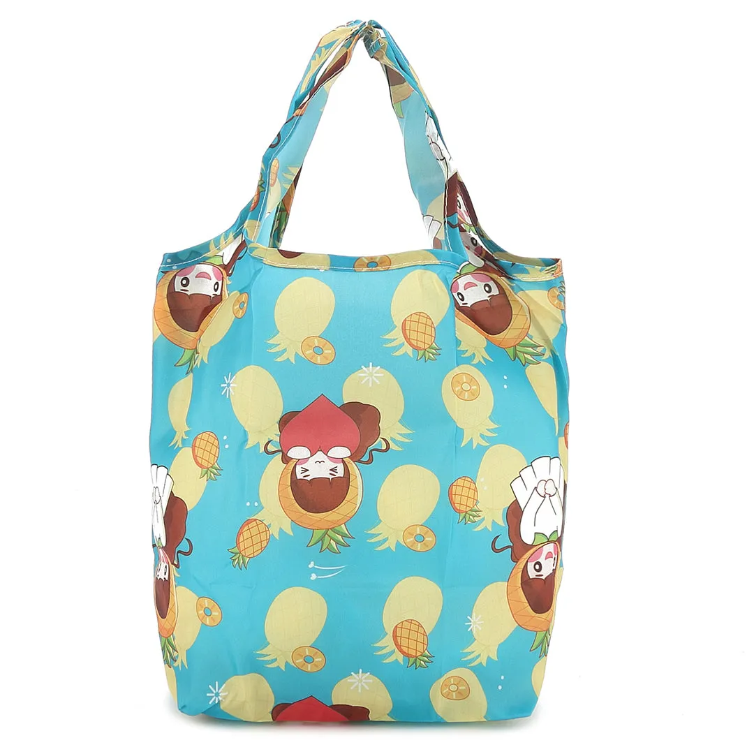 Foldable Bag Joy Cute Girl Hawai'i Blue