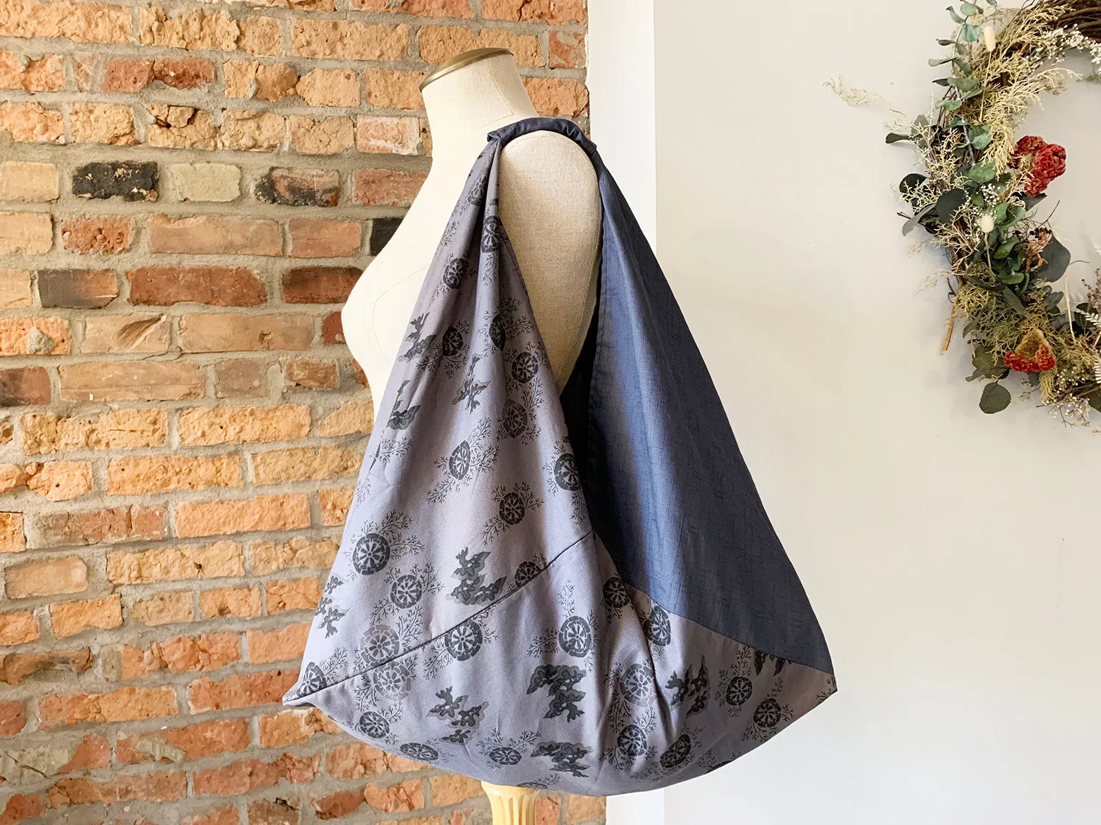 *Handmade* Origami bag | Market bag | Pine (Grey)