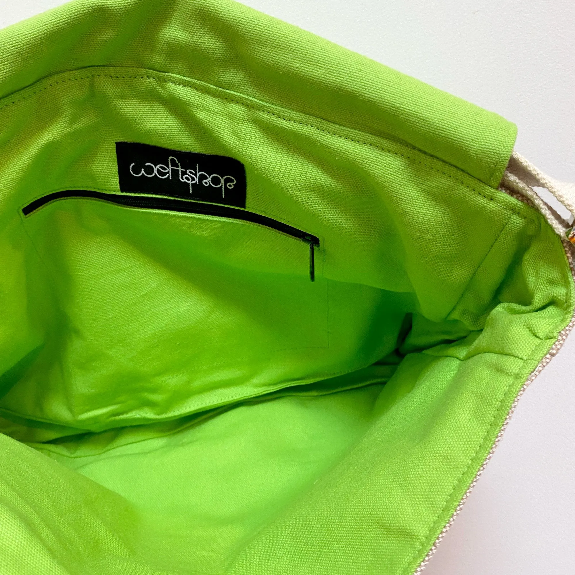 Ibis Messenger Bag in Lime Green