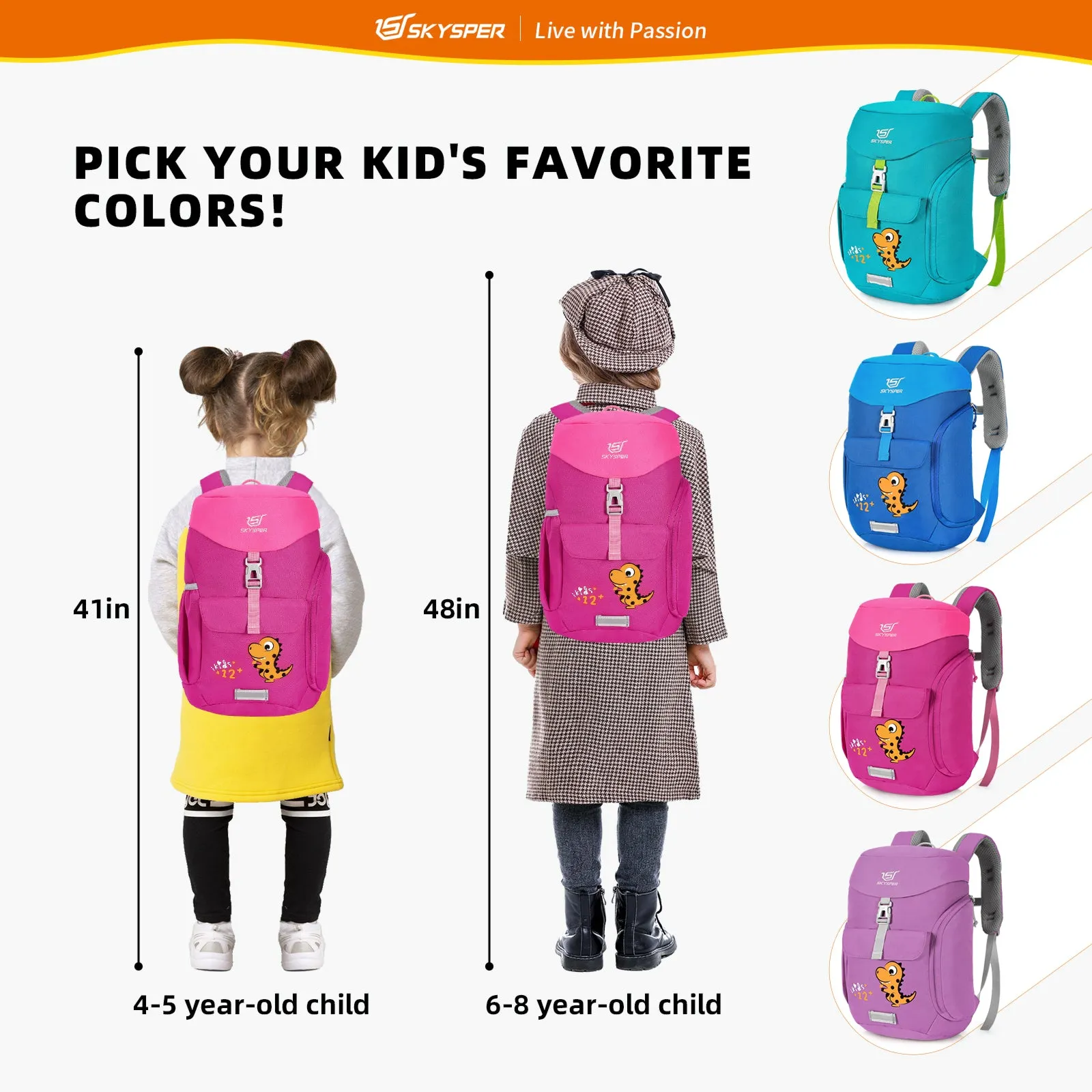 iKIDS12  - SKYSPER 16-inch Kids Backpack for 5 - 8 Years old