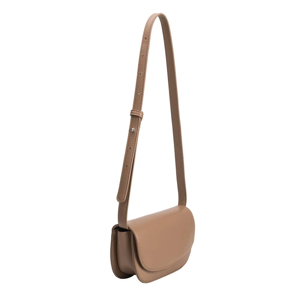 Inez Taupe Recycled Vegan Shoulder Bag