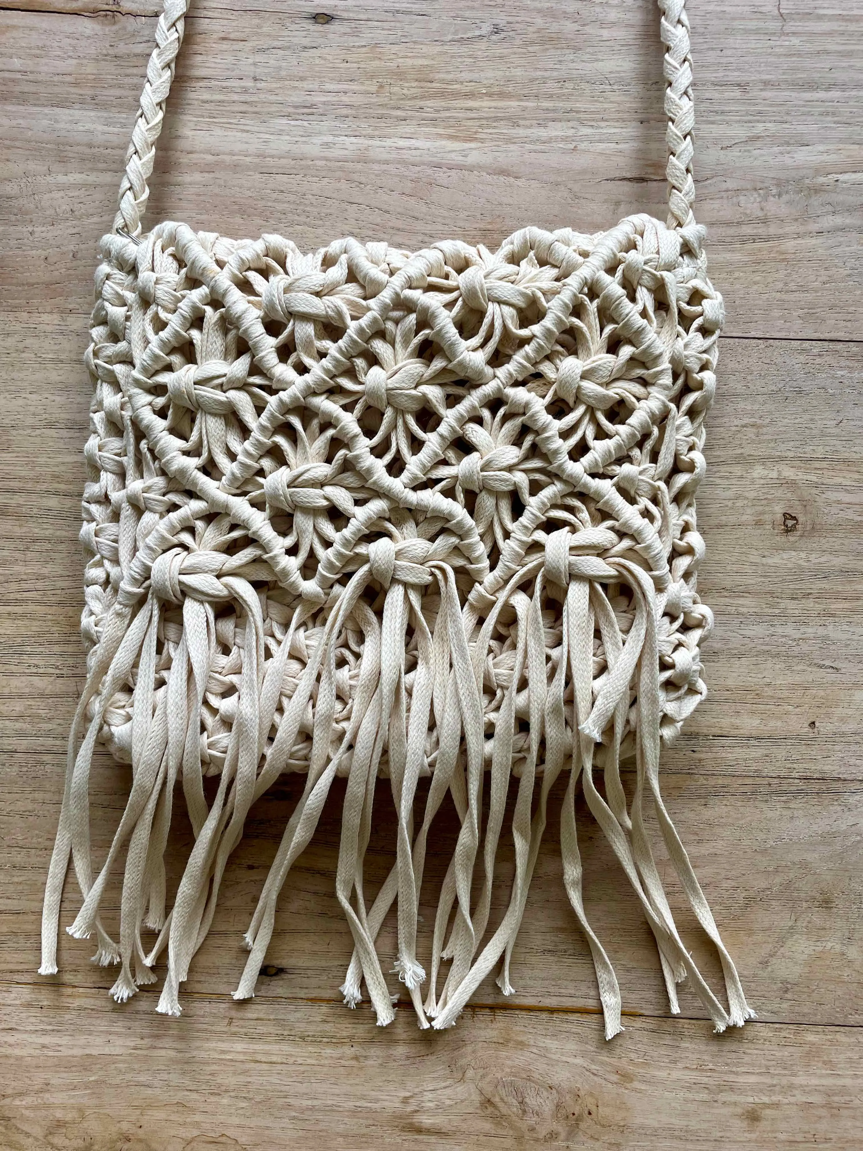 Jaya Fringe Bag - Cream