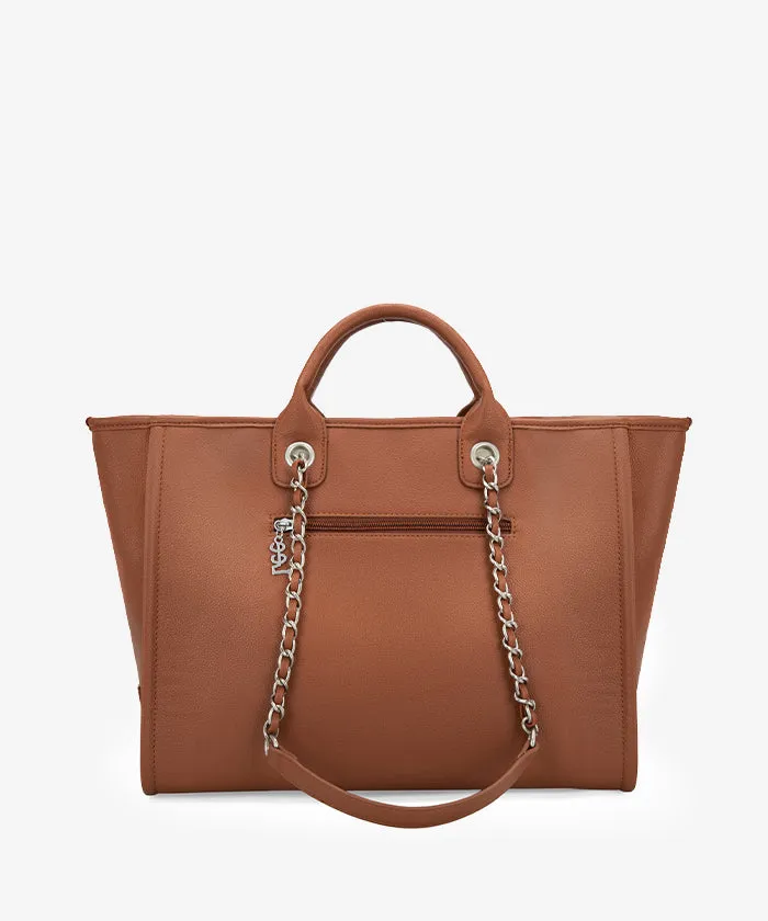 Lee Grain Leather Chain Shoulder Bag