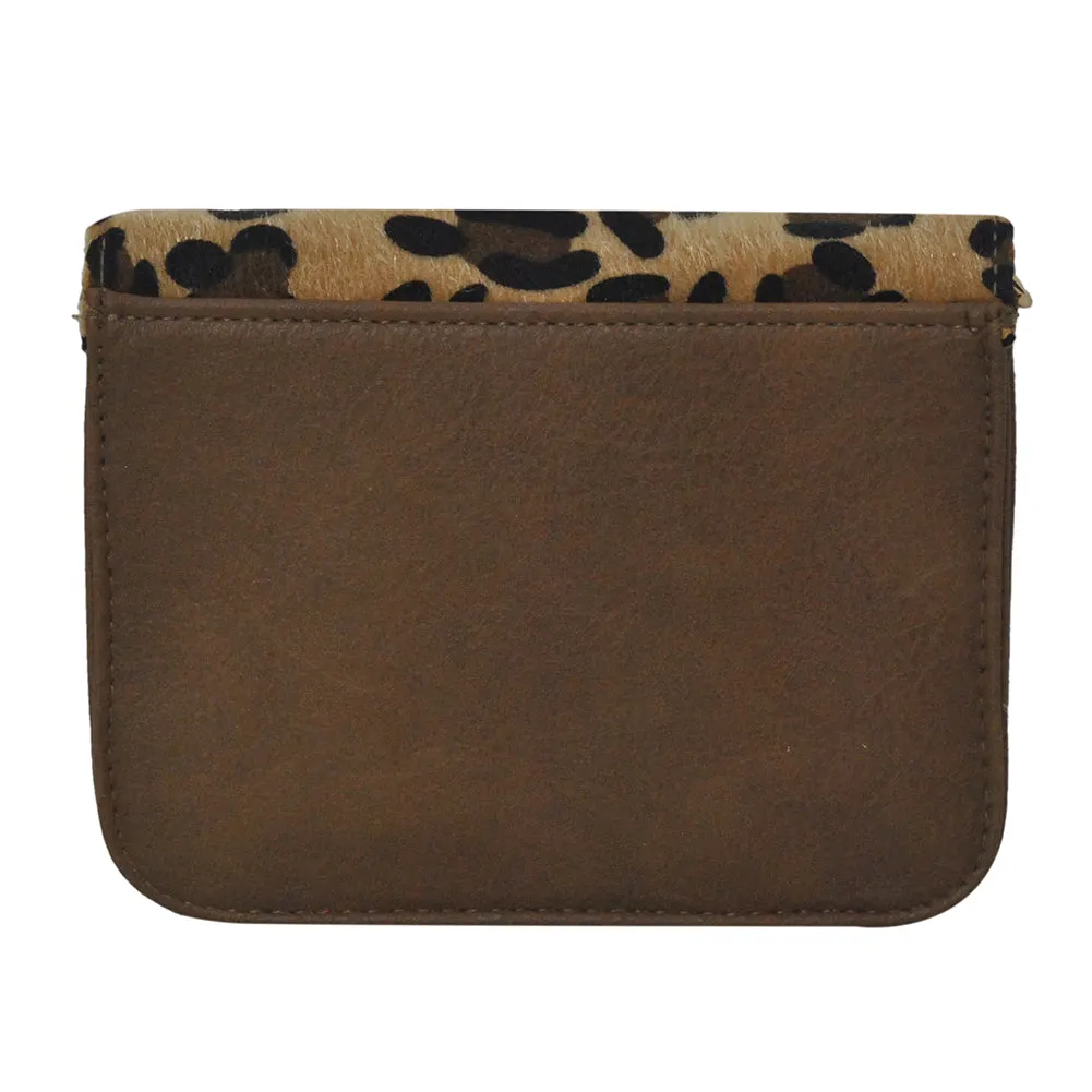 Leopard NGIL Faux Fur Clutch/Crossbody Bag