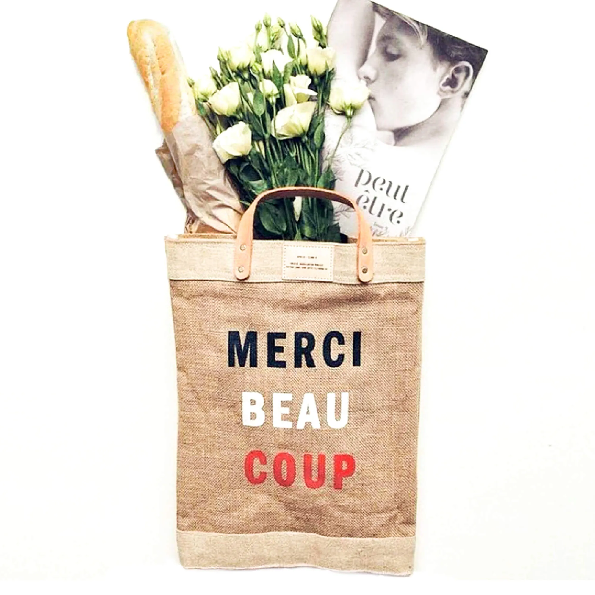 Market Bag in Natural for Clare V. “Merci Beau Coup”