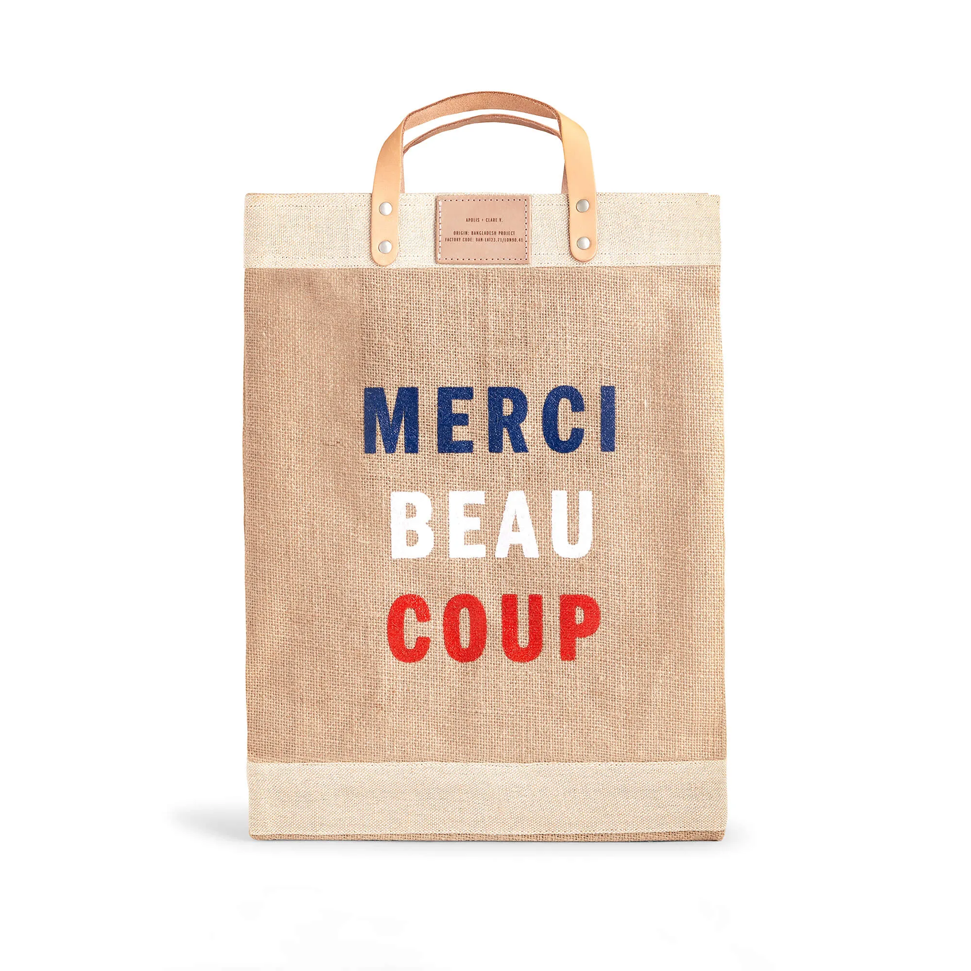 Market Bag in Natural for Clare V. “Merci Beau Coup”