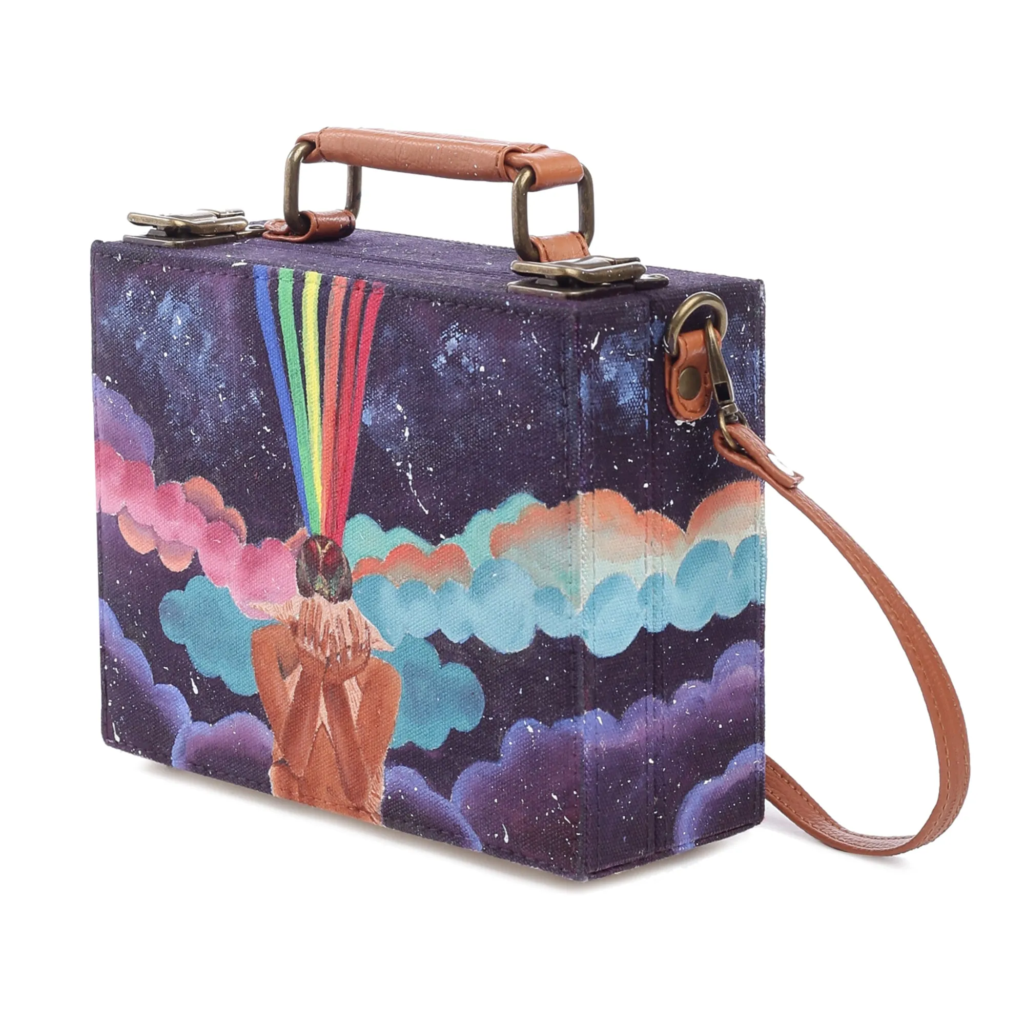 Mishi Hand-Painted Crossbody Sling Bag for women