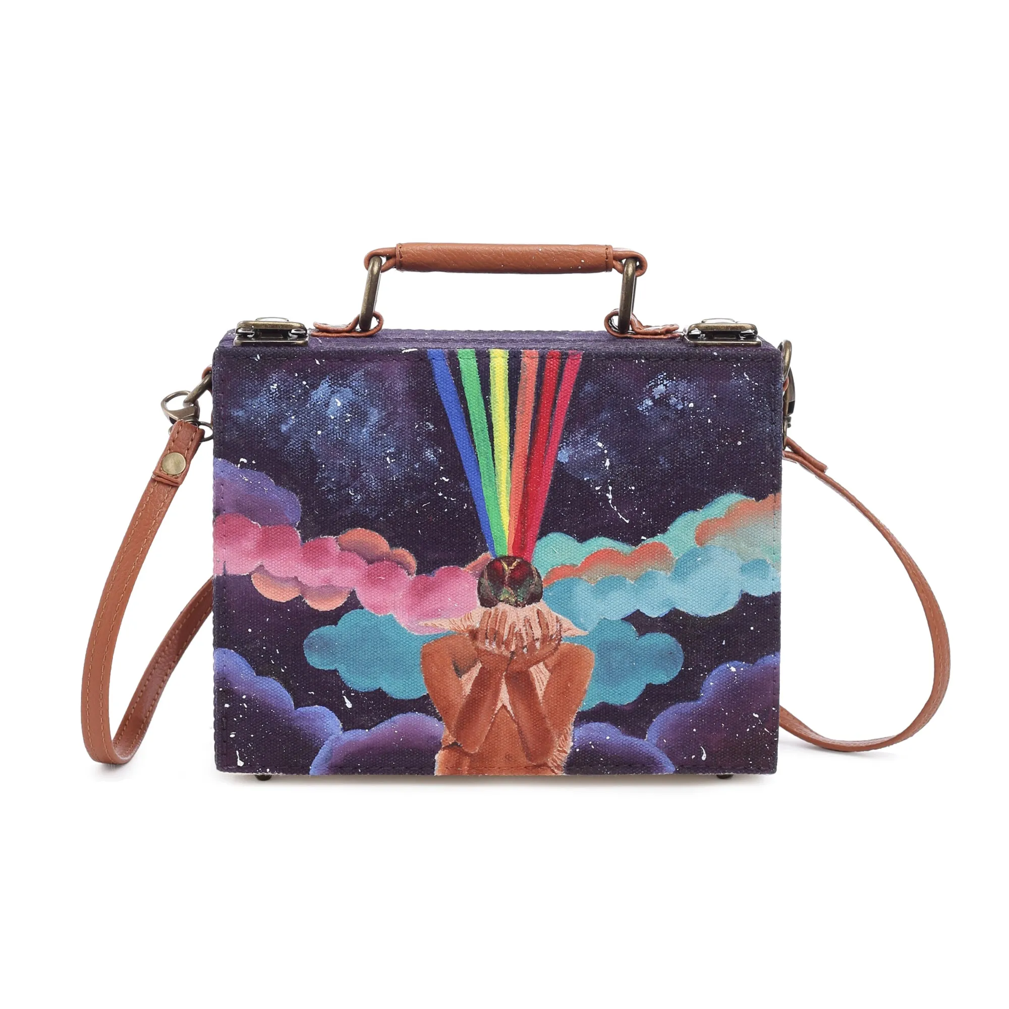 Mishi Hand-Painted Crossbody Sling Bag for women