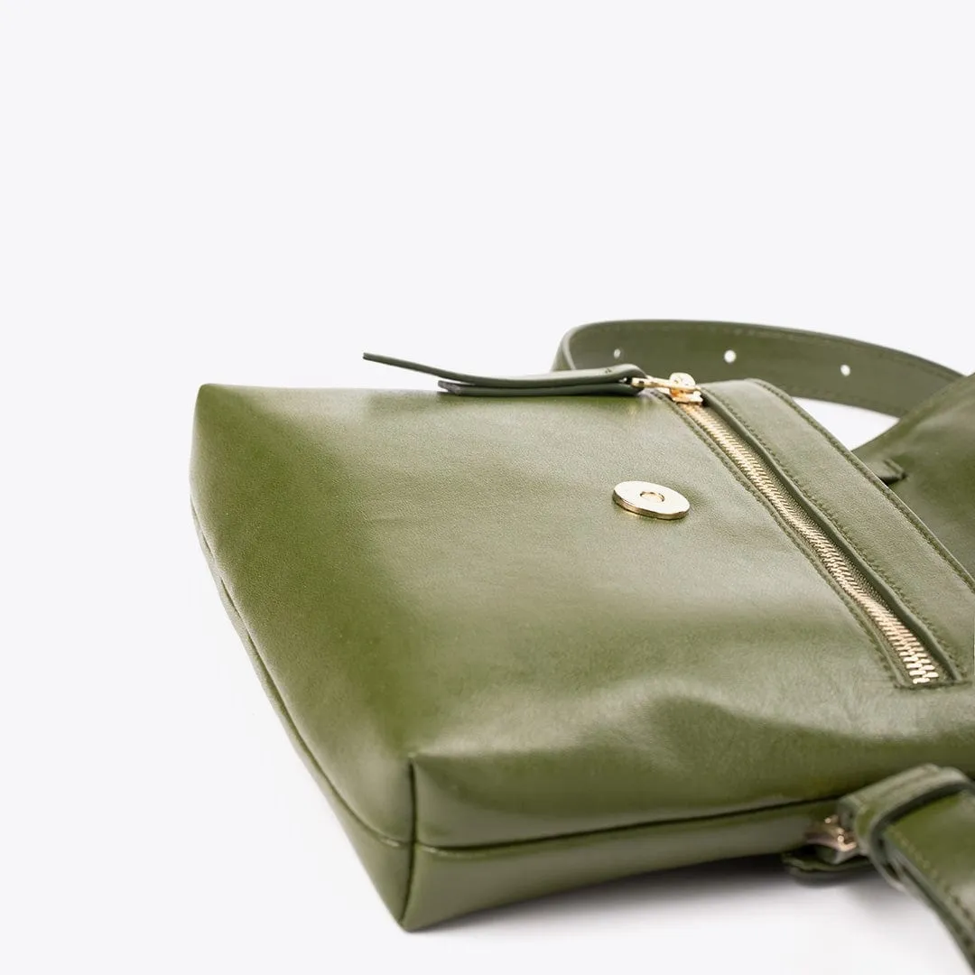 Rebecca Cactus Leather Vegan Belt Bag | Green