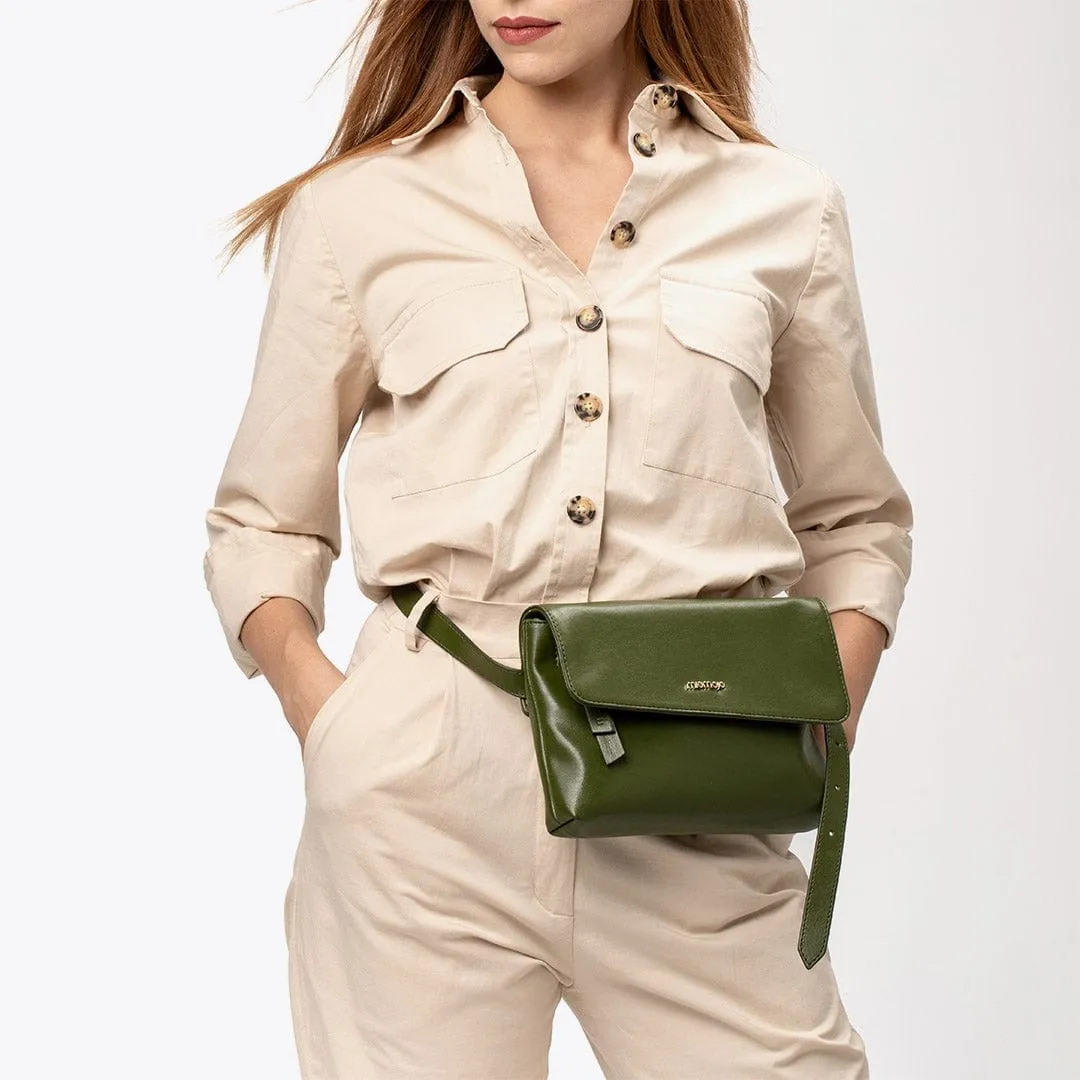 Rebecca Cactus Leather Vegan Belt Bag | Green