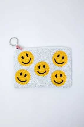 Smileys Beaded Coin Purse