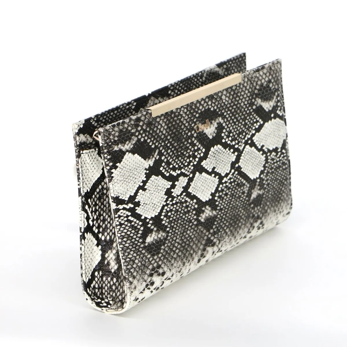 Snake Skin Effect Evening Clutch Bag