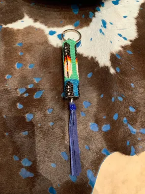 Southwest Beaded KEYCHAIN or PURSE PULL