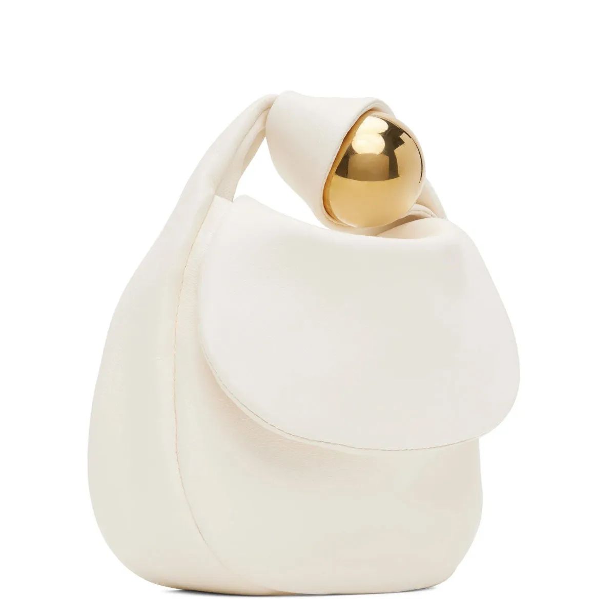 Sphere Pouch Leather, Cosmic Ivory (G)