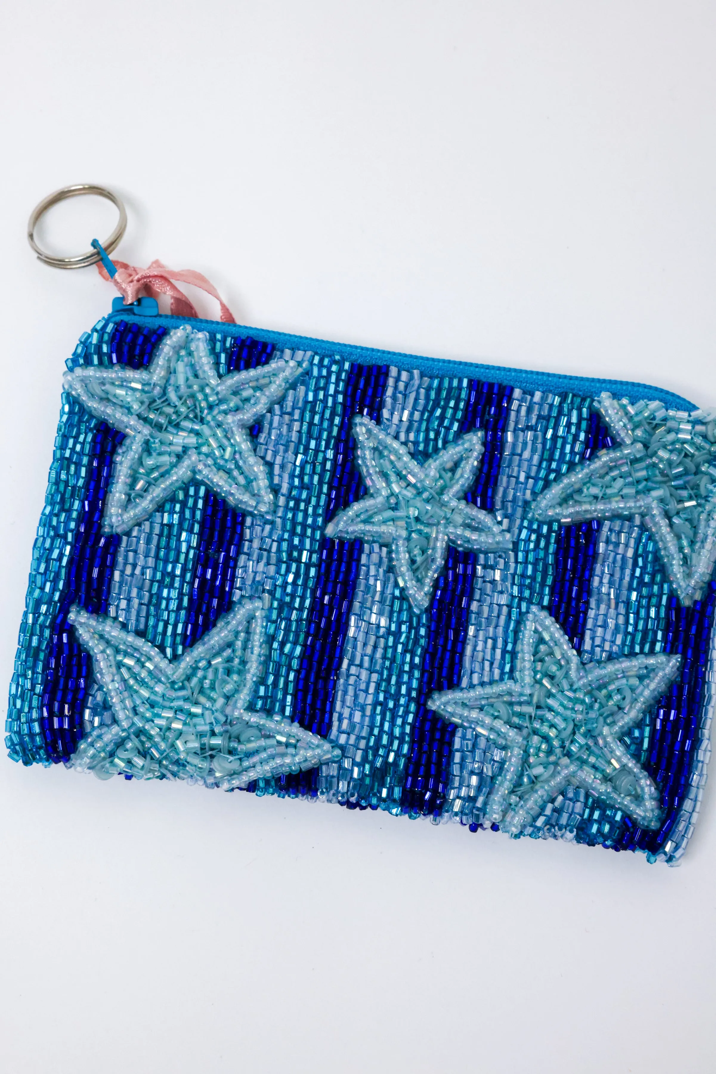 Stars Beaded Coin Purse